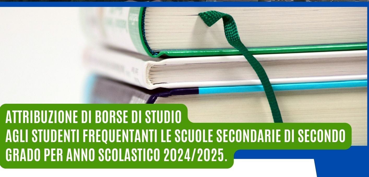 Bando borse di studio per l'anno scolastico 2024-2025