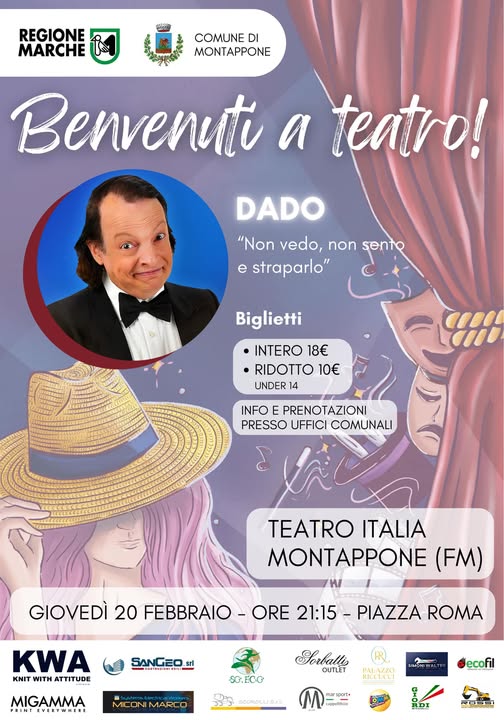 Teatro Italia: Dado in scena con "Non vedo, non sento e straparlo"