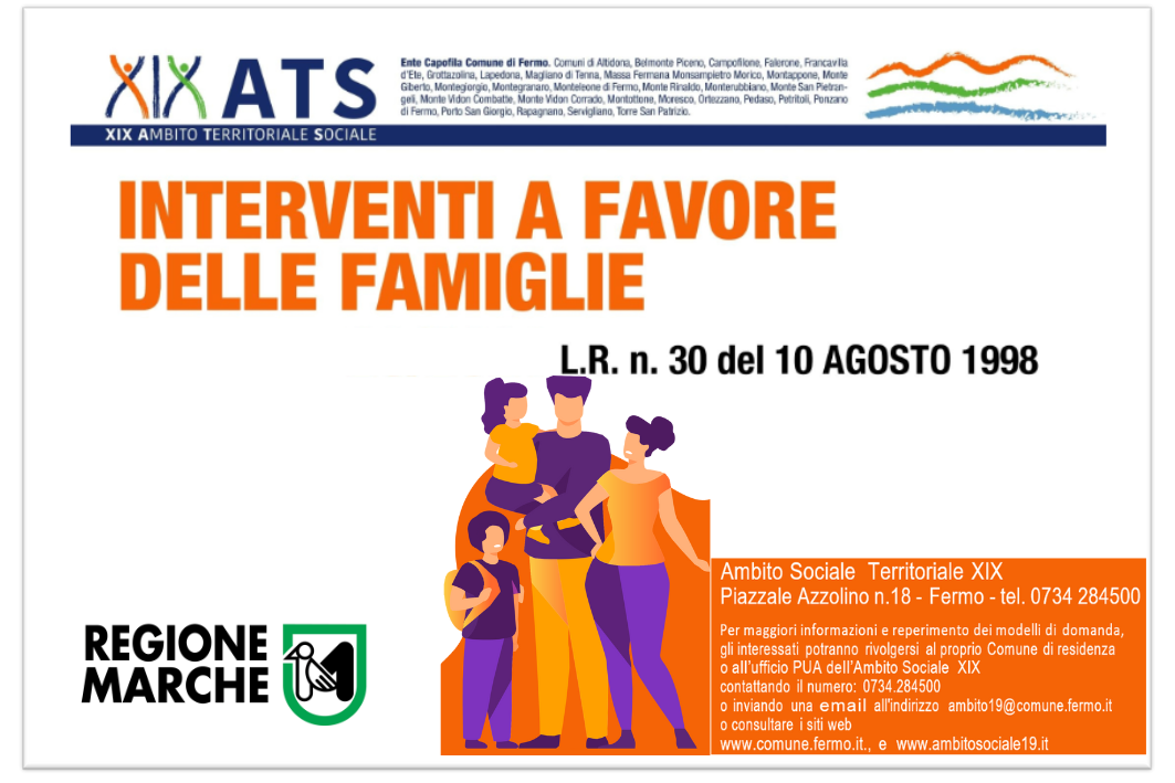 Legge 30/98 interventi in favore delle famiglie