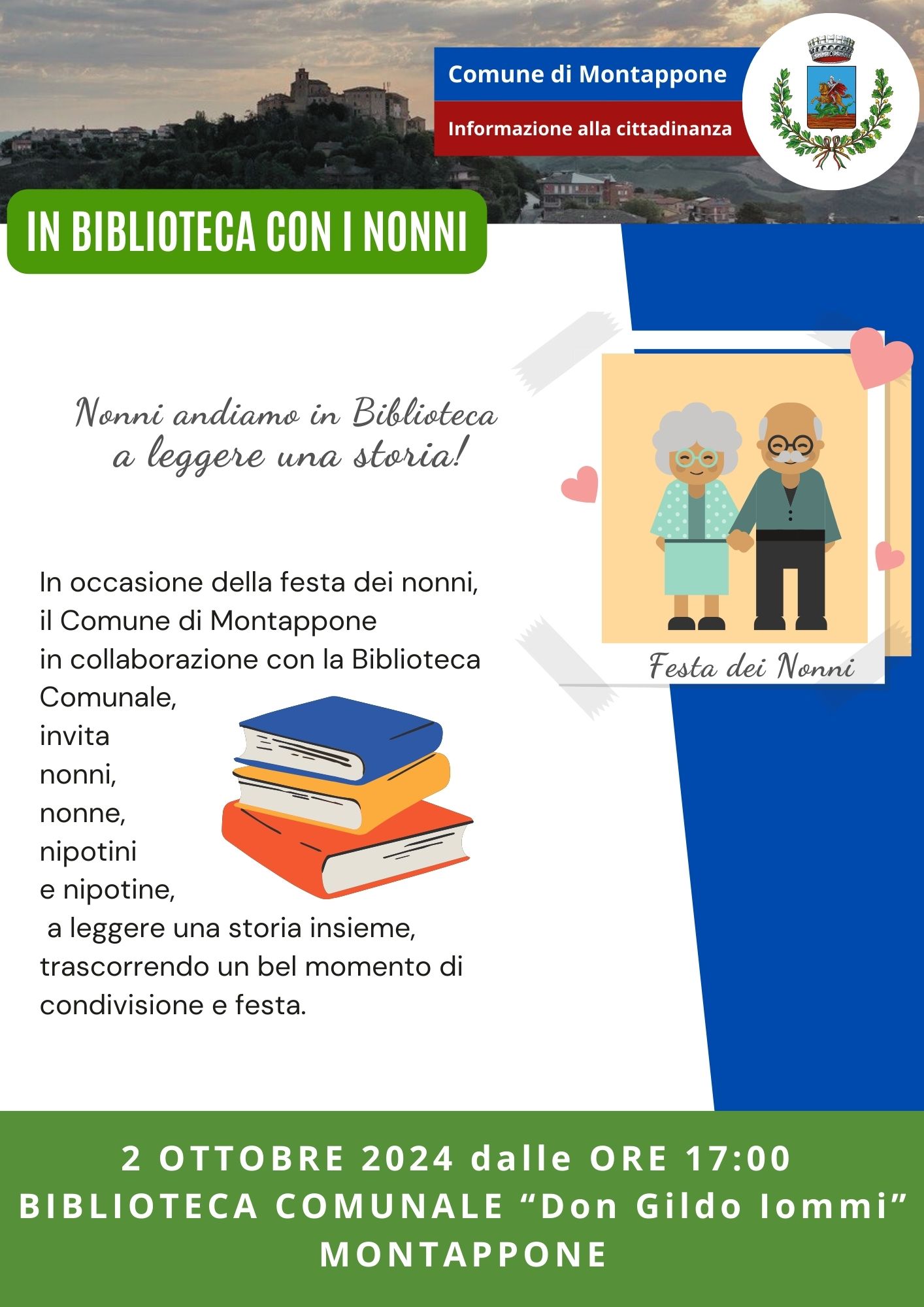 Nonni in Biblioteca Mercoledi' 2 Ottobre 2024