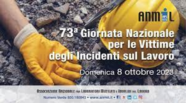 73a Giornata Nazionale per le Vittime degli Incidenti sul Lavoro Domenica 8 ottobre 2023